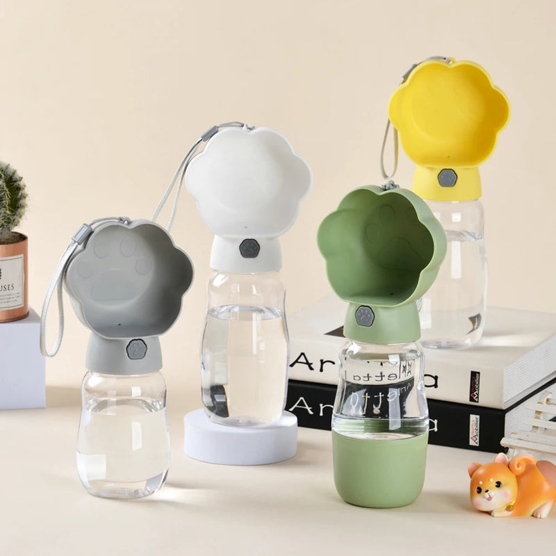 2 In 1 Large Dog Water Bottle Outdoor Travel Portable Dog Drinking Bowls For Small Big Dogs Paw Design Puppy Feeder Pet Supplies