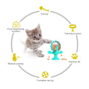 Cat Toy Treat Dispenser With Bell Funny Rotatable Wheel Slow Feeder Kitten Puppy Interactive Toys For Small Dogs Pet Accessories